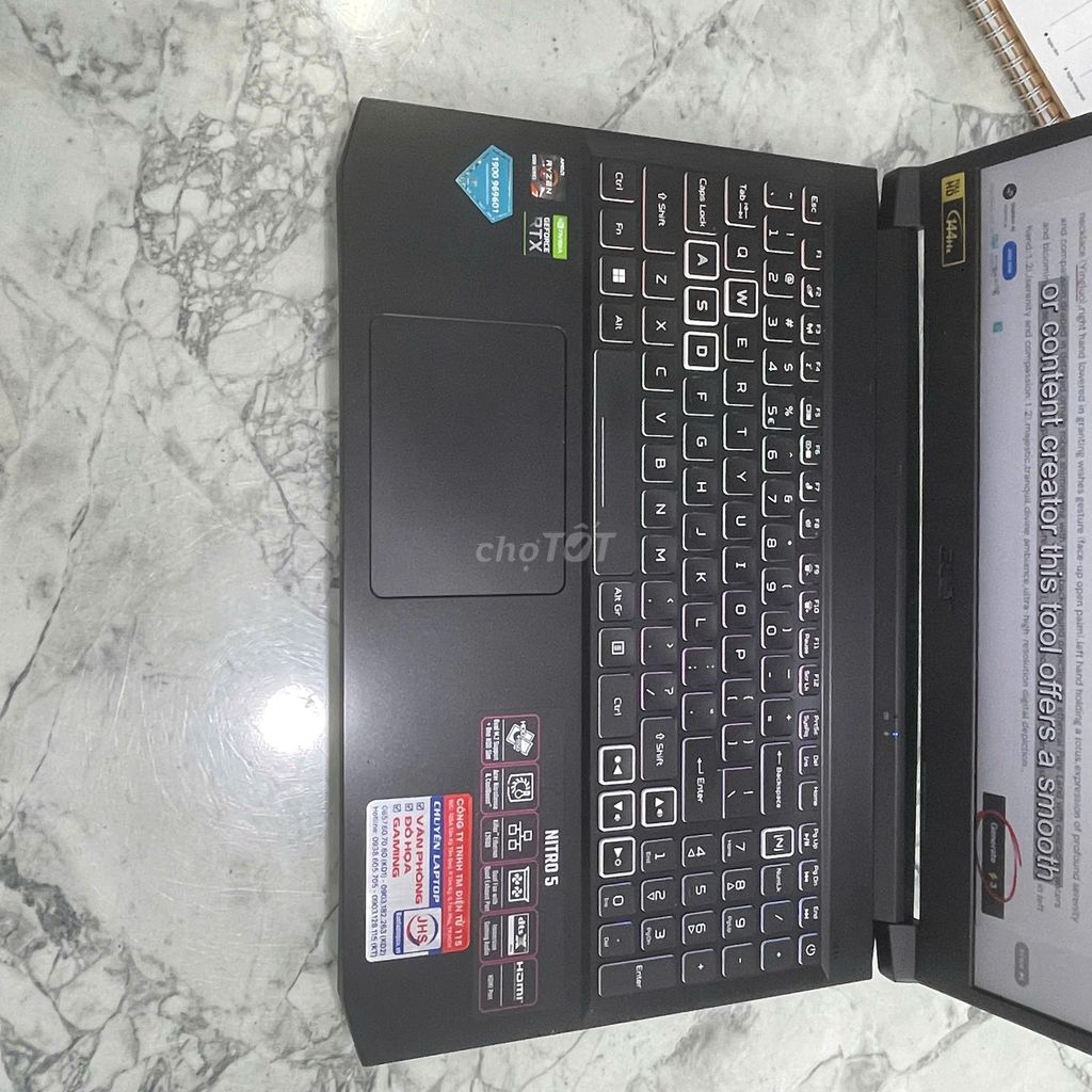 Acer Nitro 5 AN515-45 Ryzen 5-5800H/8/512 RTX3060. Mua bán Laptop tại Quận Tân Phú Tp Hồ Chí Minh được đăng bởi phan trọng thiện hình 3