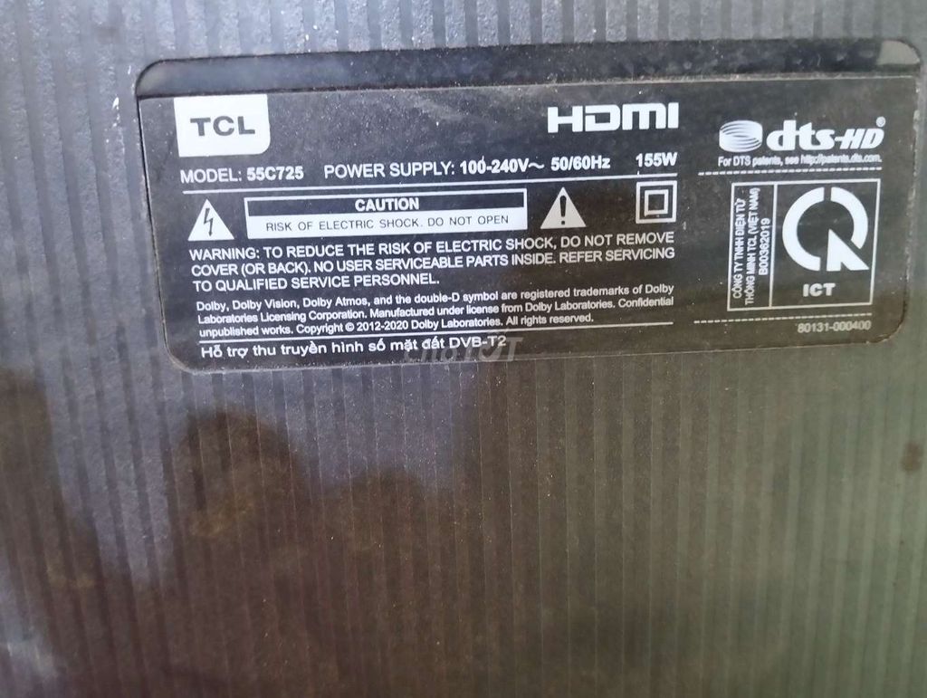 Tivi TCL 55C725 Hư màn hình. Mua bán Tivi, Âm thanh tại Thành phố Thủ Đức Tp Hồ Chí Minh được đăng bởi Thanh sang hình 1