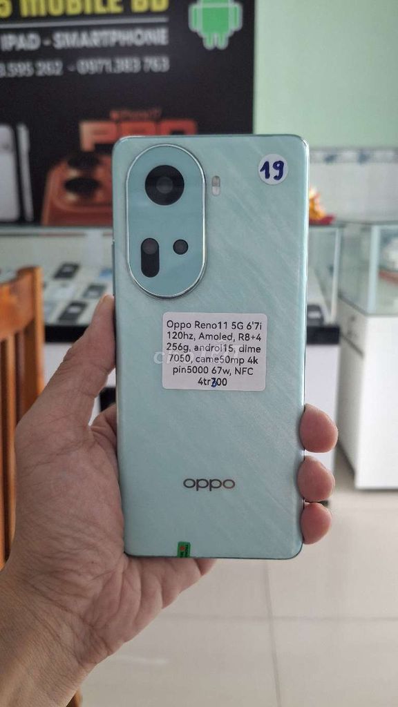 Oppo Reno11 5G 256GB Xanh ngọc. Mua bán Điện thoại tại Thành phố Thủ Dầu Một Bình Dương được đăng bởi TTMobileBD hình 1
