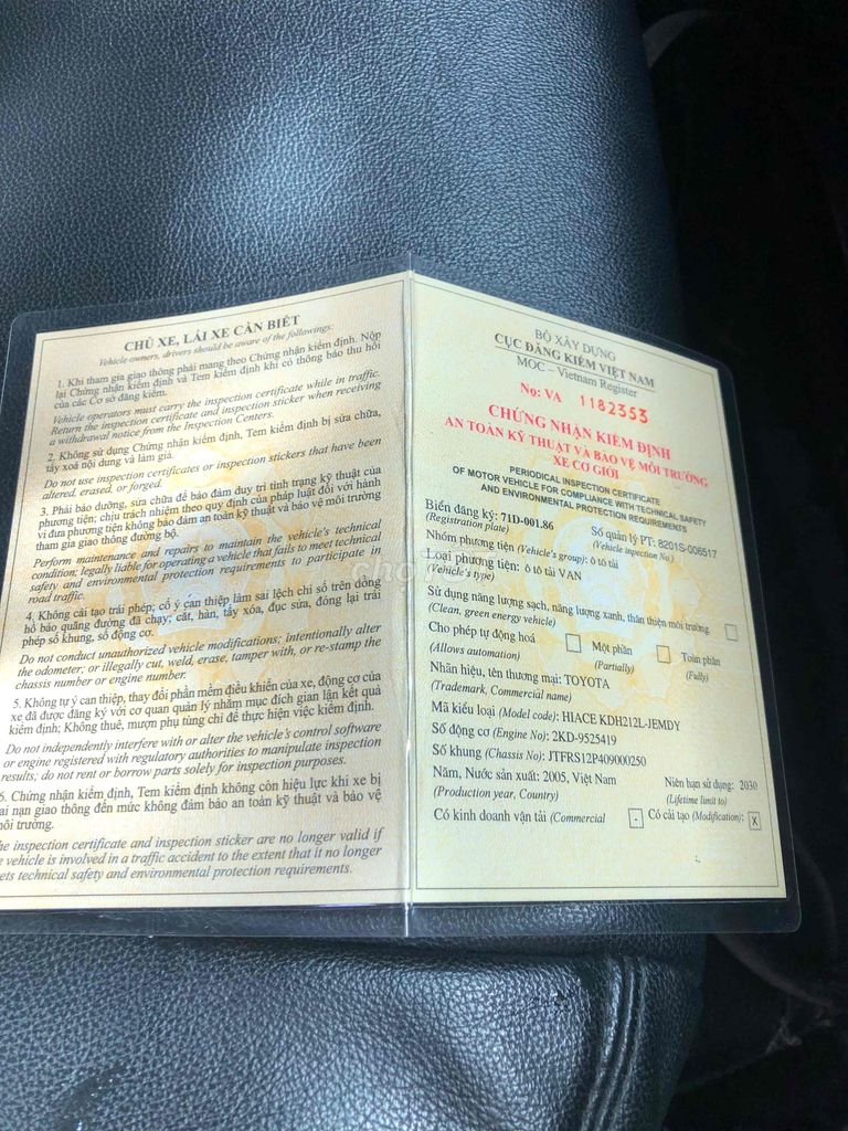 Toyota Hiace 2005 - 100000 km. Mua bán Ô tô tại Huyện Củ Chi Tp Hồ Chí Minh được đăng bởi Truong Vu hình 12