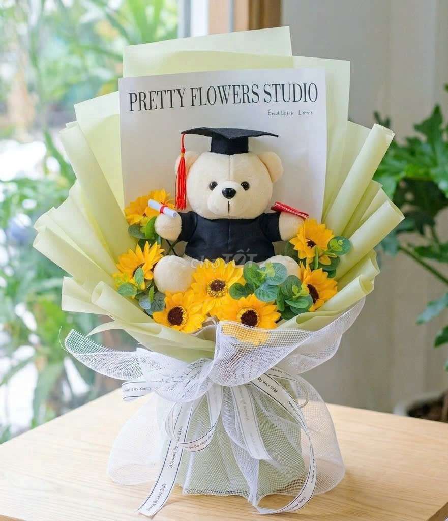 Bó hoa tốt nghiệp Vải, hoa giả. Mua bán Cây cảnh, đồ trang trí tại Quận Cẩm Lệ Đà Nẵng được đăng bởi Nước hình 1