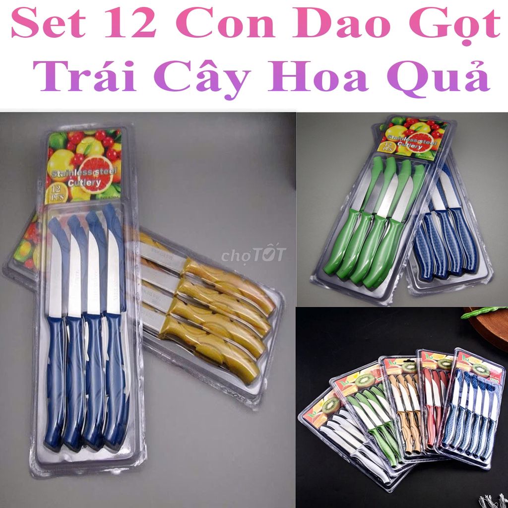 Set 12 Con Dao Gọt Trái Cây Hoa Quả Tiện Lợi