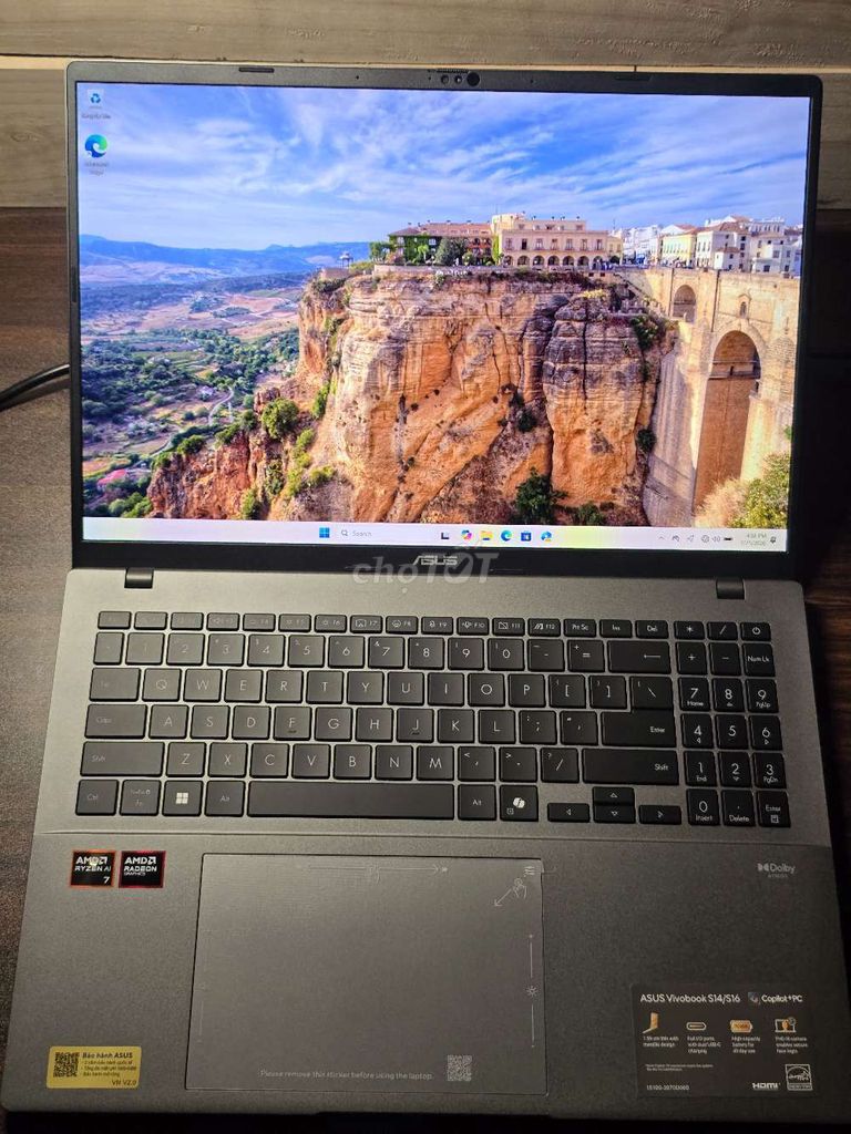 (BH 24T) Asus Vivobook S16 Ryzen AI7 445/16G OLED. Mua bán Laptop tại Quận Bình Tân Tp Hồ Chí Minh được đăng bởi T D Laptop hình 1