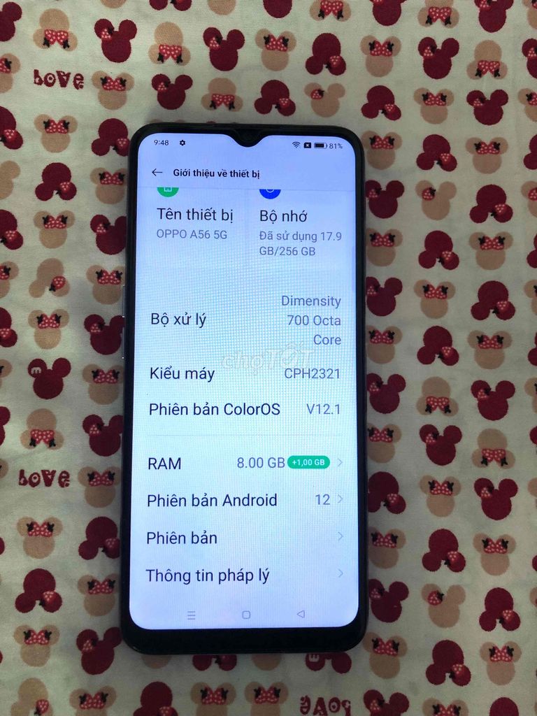 OPPO A56 5G 8GB/256GB. Mua bán Điện thoại tại Thành phố Phan Thiết Bình Thuận được đăng bởi Nguyễn Anh Thư hình 1