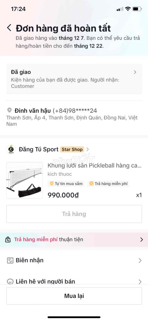 cần bán bộ khung lưới pickleball và vợt