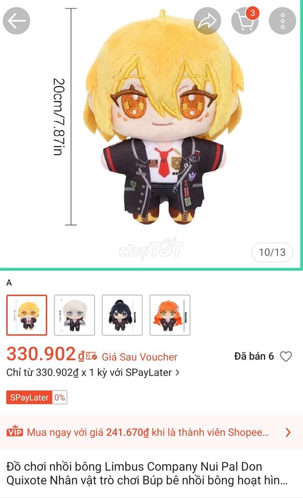 Đồ chơi nhồi bông Limbus Company. Mua bán Sở thích khác tại Quận Hoàng Mai Hà Nội được đăng bởi Long Trần hình 1