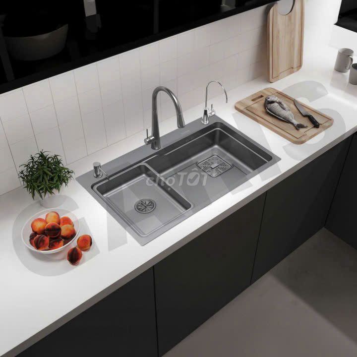 Chậu rửa bát Garis GS11.75 Inox 304. Mua bán Dụng cụ nhà bếp tại Quận Liên Chiểu Đà Nẵng được đăng bởi Nội thất trọn gói TST  hình 1