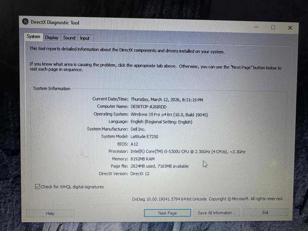 Dell Latitude E7250 i5-5300U 8GB. Mua bán Laptop tại Quận Cầu Giấy Hà Nội được đăng bởi nguyễn phùng luân hình 1