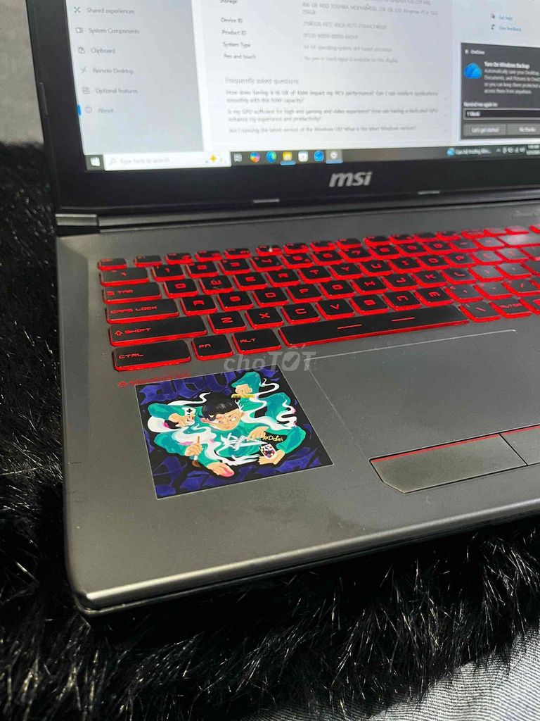 MSI GV62 7RD i7-7700HQ 8GB/256GB. Mua bán Laptop tại Quận 5 Tp Hồ Chí Minh được đăng bởi Phan Thế Phong  hình 1