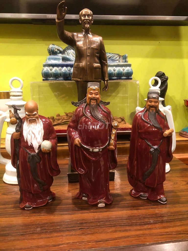 Tượng phong thủy Tam Đa Gốm Đỏ. Mua bán Đồ sưu tầm, đồ cổ tại Quận Bắc Từ Liêm Hà Nội được đăng bởi Mr Gia Huy hình 1