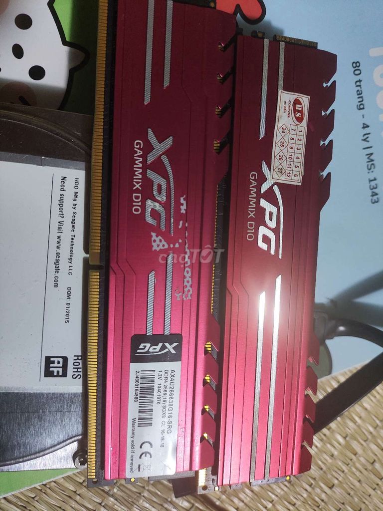 RAM ADATA XPG Gammix D10 8GB. Mua bán Linh kiện (RAM, Card...) tại Quận Đồ Sơn Hải Phòng được đăng bởi Nguyễn Đức Nhân hình 1