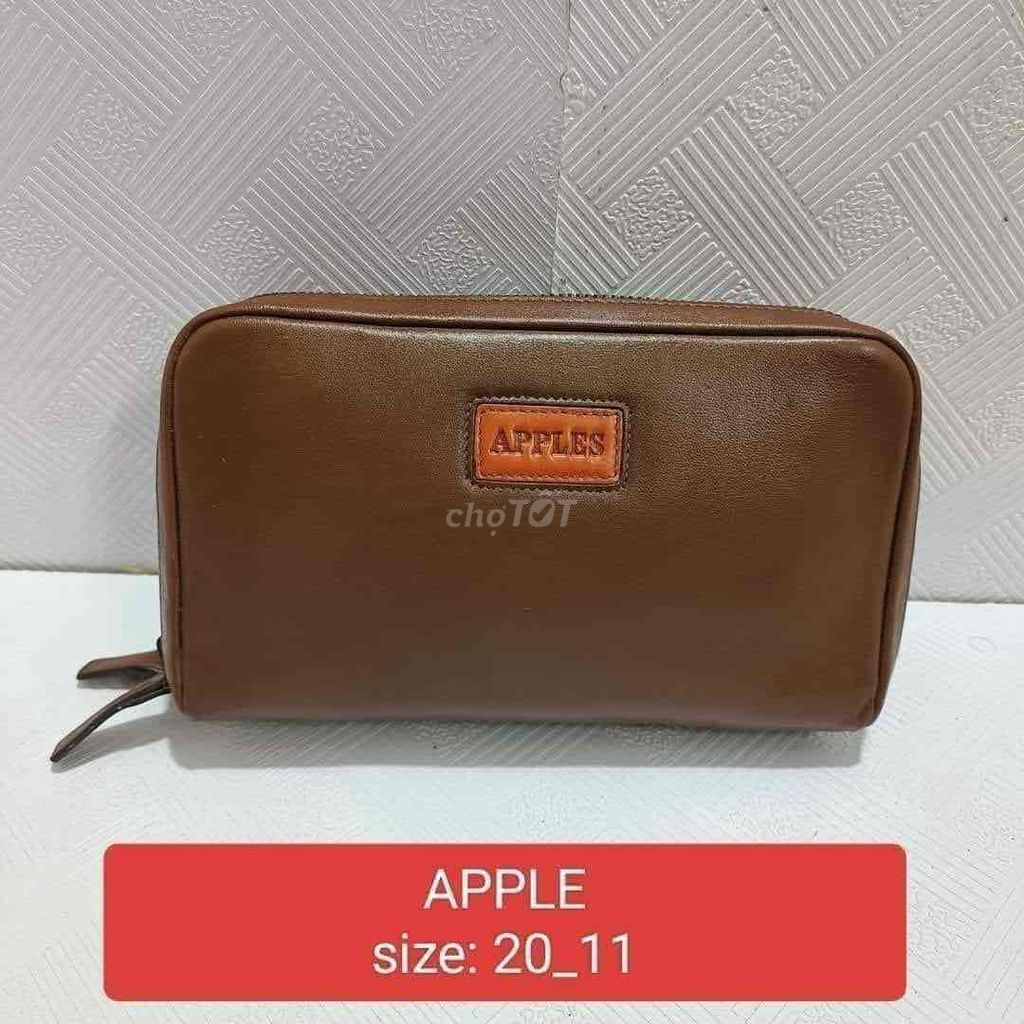 Clutch cầm tay da APPLE size 20x11 fom hộp