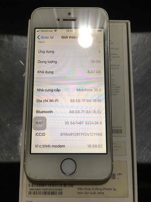 iPhone 5S 16GB VN Full Box Đẹp Keng. Mua bán Điện thoại tại Huyện Chợ Mới An Giang được đăng bởi Duy
