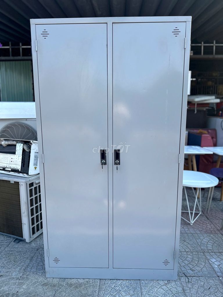 Tủ hồ sơ Sắt Xám 100x45x185cm 2 cánh mở. Mua bán Đồ dùng văn phòng tại Quận Ngũ Hành Sơn Đà Nẵng được đăng bởi Đồ Cũ TTpro hình 1