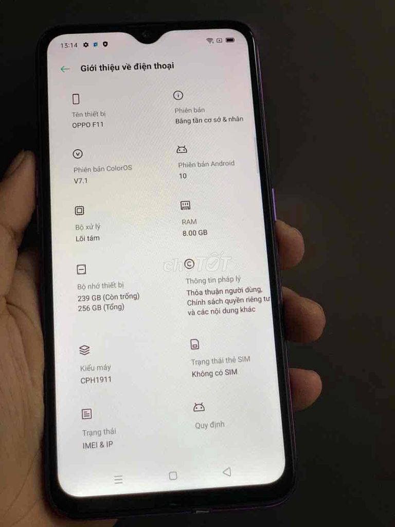 OPPO F11 Ram 8/256GB. Mua bán Điện thoại tại Thành phố Phan Thiết Bình Thuận được đăng bởi Trần Hùng hình 1