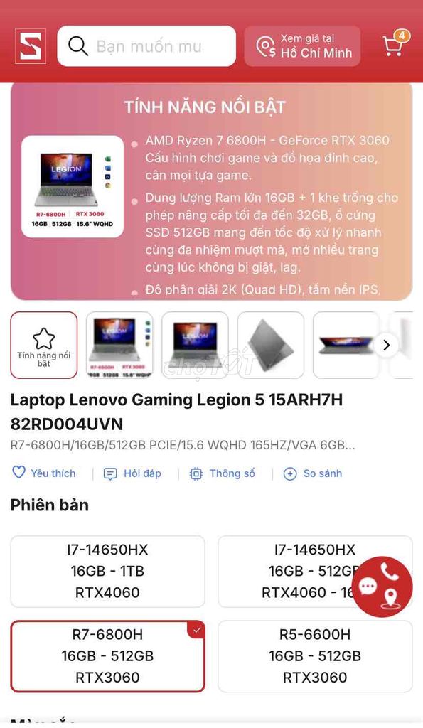 Lenovo Legion 5 15ARH7H Ryzen 7 16GB/512GB. Mua bán Laptop tại Quận Bình Tân Tp Hồ Chí Minh được đăng bởi Vũ văn hải hình 1
