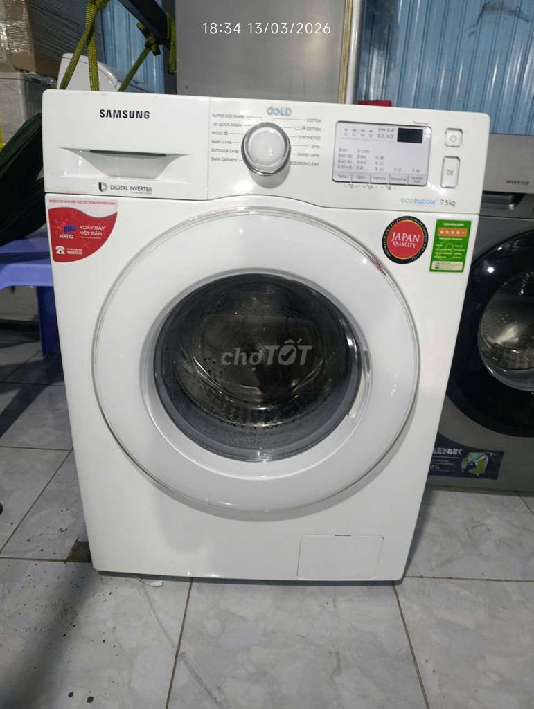 Máy giặt Samsung EcoBubble 7.5kg cửa trước Trắng. Mua bán Máy giặt tại Quận Cái Răng Cần Thơ được đăng bởi Mitsubitshi Nội Địa Cần Thơ hình 1