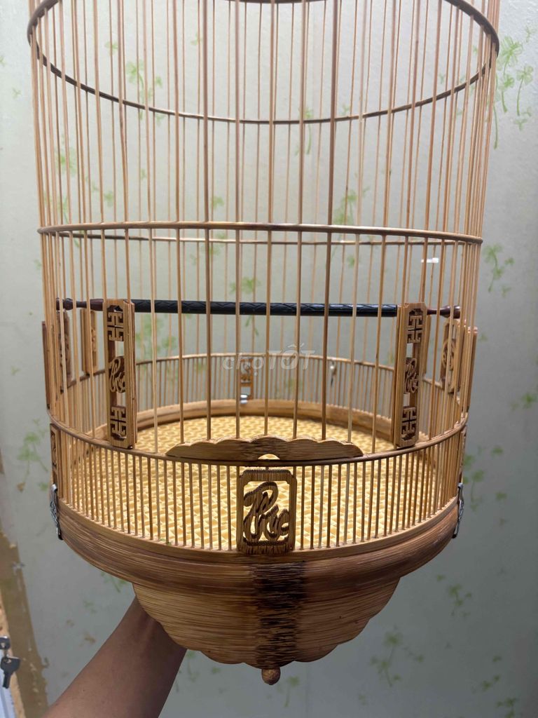 Lồng chim tre màu nâu nhạt. Mua bán Phụ kiện, Thức ăn, Dịch vụ tại Quận 4 Tp Hồ Chí Minh được đăng bởi chim canh  hình 1