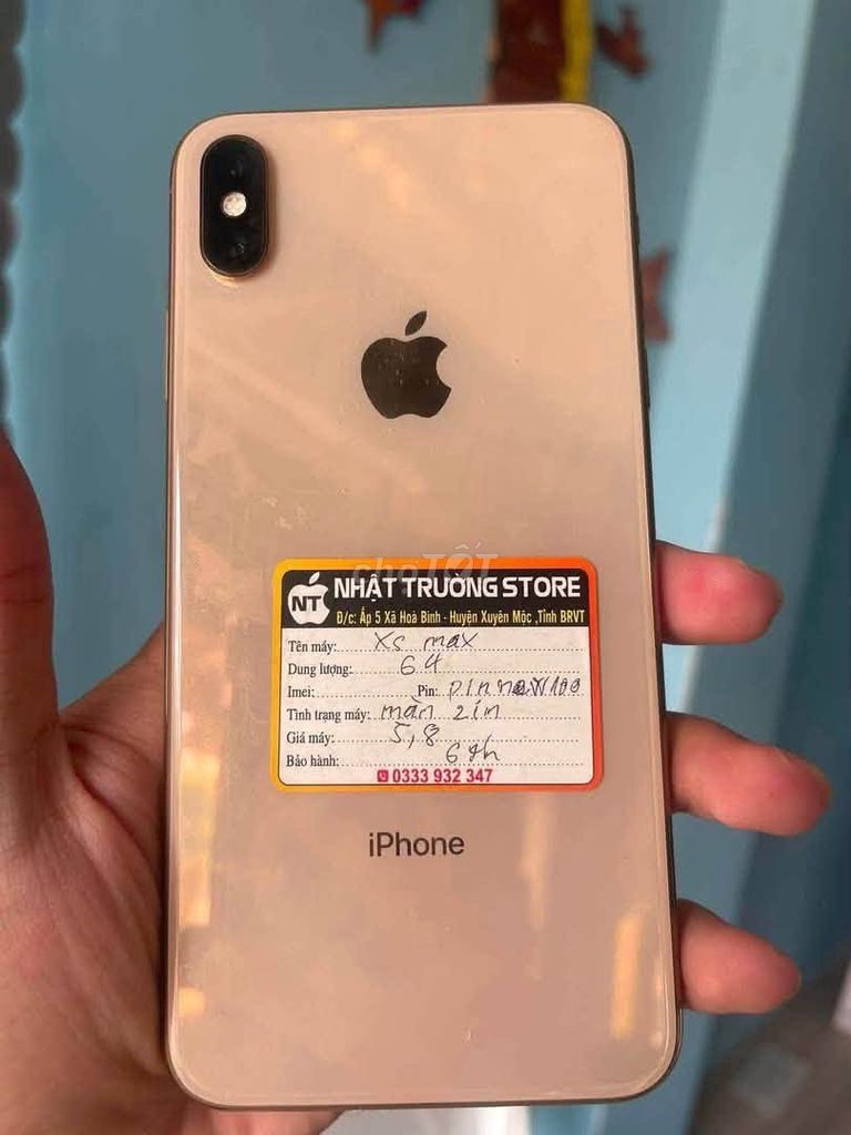 Apple iPhone Xs Max 64GB Vàng Đồng Zin. Mua bán Điện thoại tại Quận 1 Tp Hồ Chí Minh được đăng bởi Hội Đồ Điện Tử hình 1