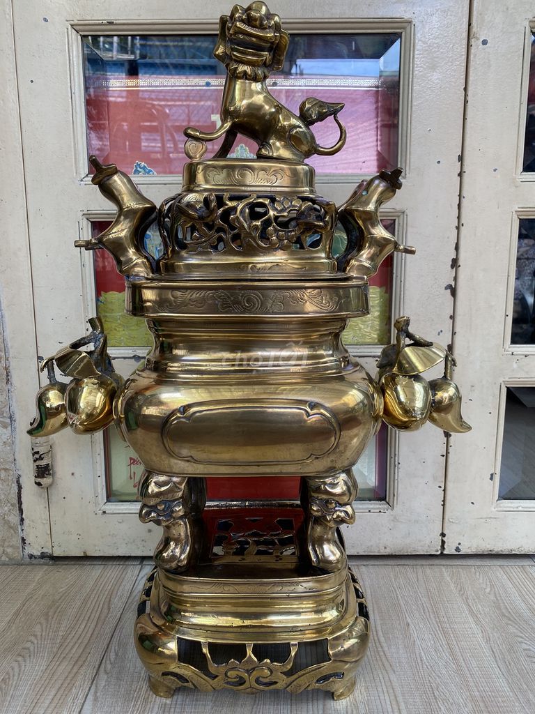Lư đồng Cổ xưa cao 58 nặng 8 kg. Mua bán Đồ sưu tầm, đồ cổ tại Thành phố Thủ Dầu Một Bình Dương được đăng bởi T H D Bao hình 1