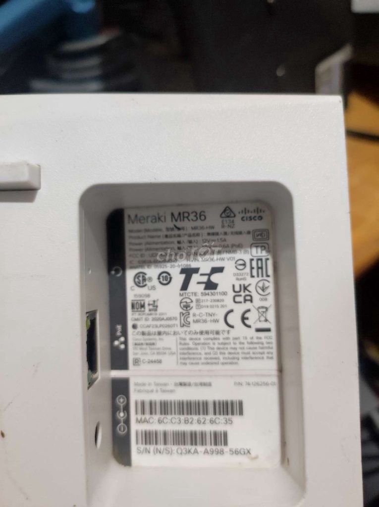 Thiết bị mạng Cisco Meraki MR36 Trắng. Mua bán Phụ kiện (Màn hình, Chuột...) tại Quận Gò Vấp Tp Hồ Chí Minh được đăng bởi thụy Dương đồ cũ nguyễn kiệm hình 1
