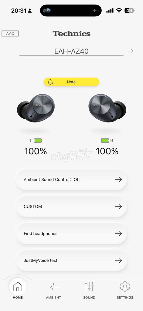 Tai nghe Technics AZ40 Đen. Mua bán Tivi, Âm thanh tại Quận 1 Tp Hồ Chí Minh được đăng bởi Mr Bách  hình 1