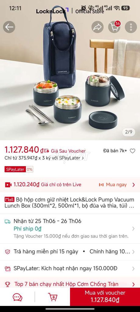 Hộp cơm giữ nhiệt Lock&Lock Xám 300ml, 500ml. Mua bán Dụng cụ nhà bếp tại Quận Ba Đình Hà Nội được đăng bởi lê hưng hình 1