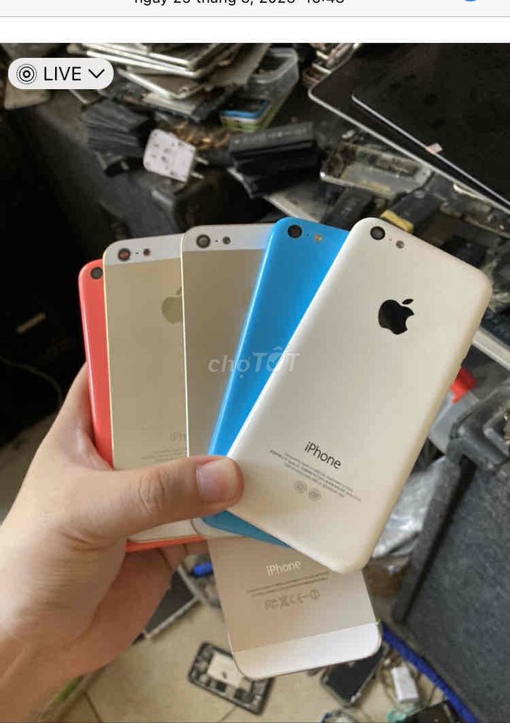 Vỏ iphone 5 5s 5c đủ dây cụm sạc còn đẹp ạ sẵn