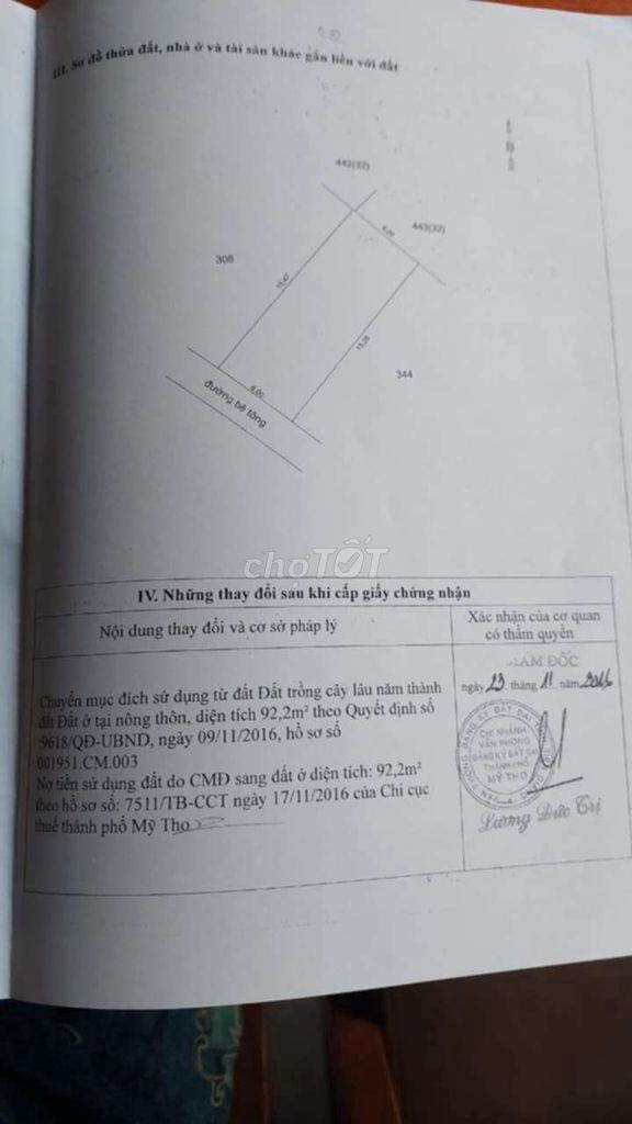 Đất sắp ra mặt lộ Nguyễn công Bình. Full thổ cư.