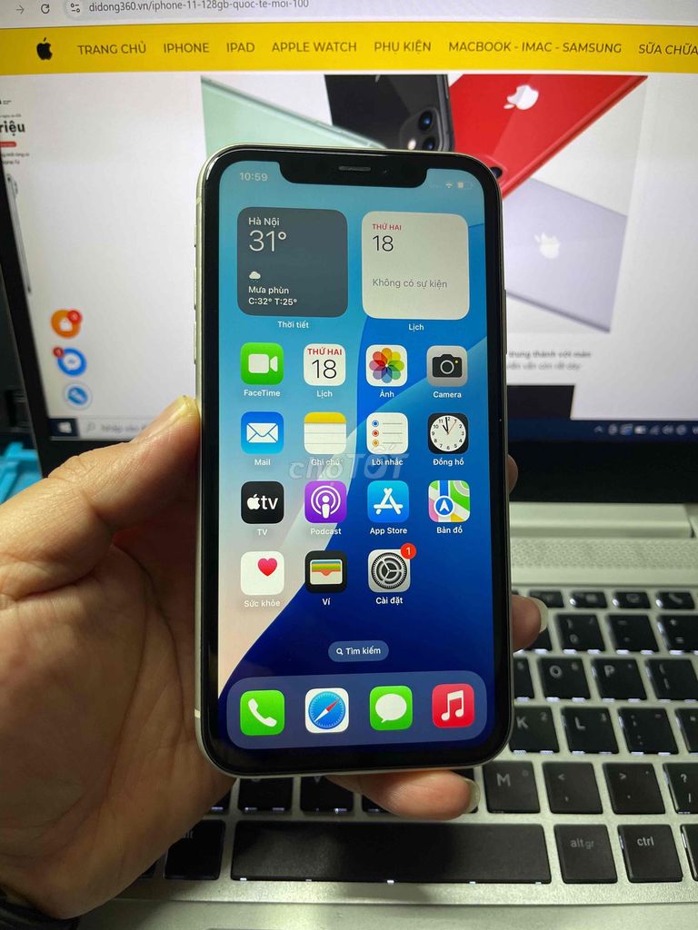 Apple iPhone 11 64GB Trắng Đã sử dụng. Mua bán Điện thoại tại Thành phố Hải Dương Hải Dương được đăng bởi TA MOBILE hình 1