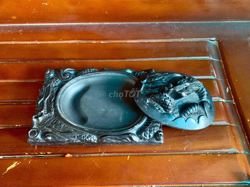 Nghiên mực đá màu đen hình rồng. Mua bán Đồ sưu tầm, đồ cổ tại Thành phố Huế Thừa Thiên Huế được đăng bởi tiệm nhà Mật hình 1