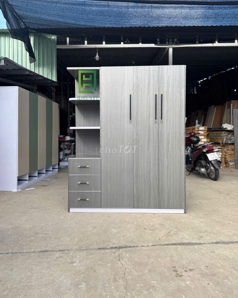 TỦ 3 CÁNH CÓ KỆ NHỰA ĐÀI LOAN SIÊU BÊN ĐẸP- TỦ RẺ. Mua bán Tủ, kệ gia đình tại Quận Bình Thạnh Tp Hồ Chí Minh được đăng bởi Nội Thất Quang Hùng TD hình 1