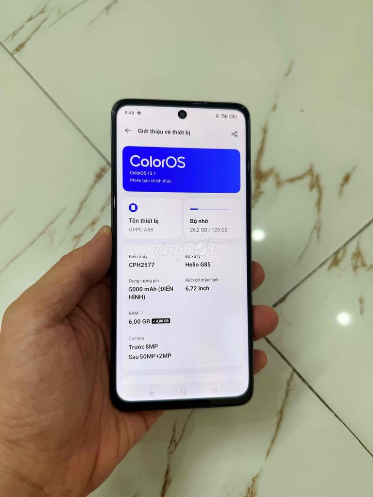 Bán Oppo A58 zin cũ pin 5000. Mua bán Điện thoại tại Quận Hà Đông Hà Nội được đăng bởi Mạnh Mobile hình 1