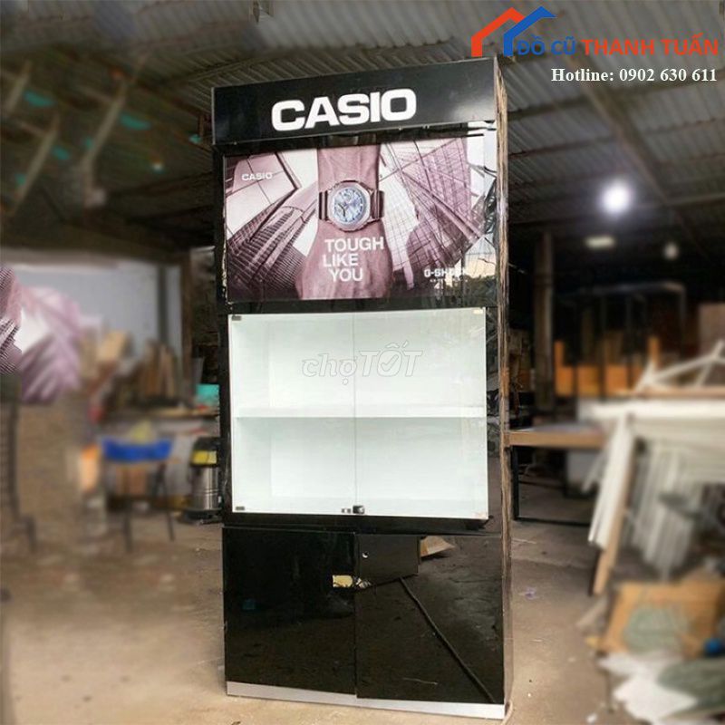 Tủ Trưng Bày Kim Loại Kính Đen Đẹp 90%. Mua bán Tủ, kệ gia đình tại Quận Tân Phú Tp Hồ Chí Minh được đăng bởi Thanh Lý Thanh Tuấn hình 1