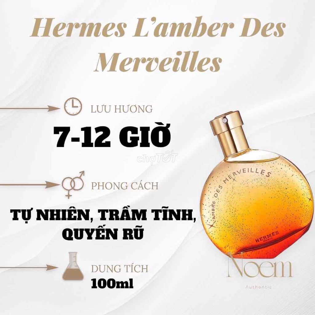 NƯỚC HOA HERMES L'AMBER DES MERVEILLES EDP 100ML