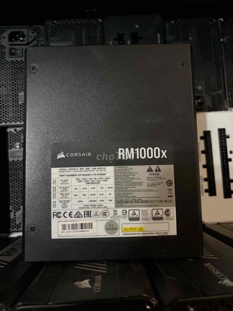 Nguồn Corsair RM1000x Đen 1000W. Mua bán Linh kiện (RAM, Card...) tại Thành phố Thủ Dầu Một Bình Dương được đăng bởi Bien le Van hình 1