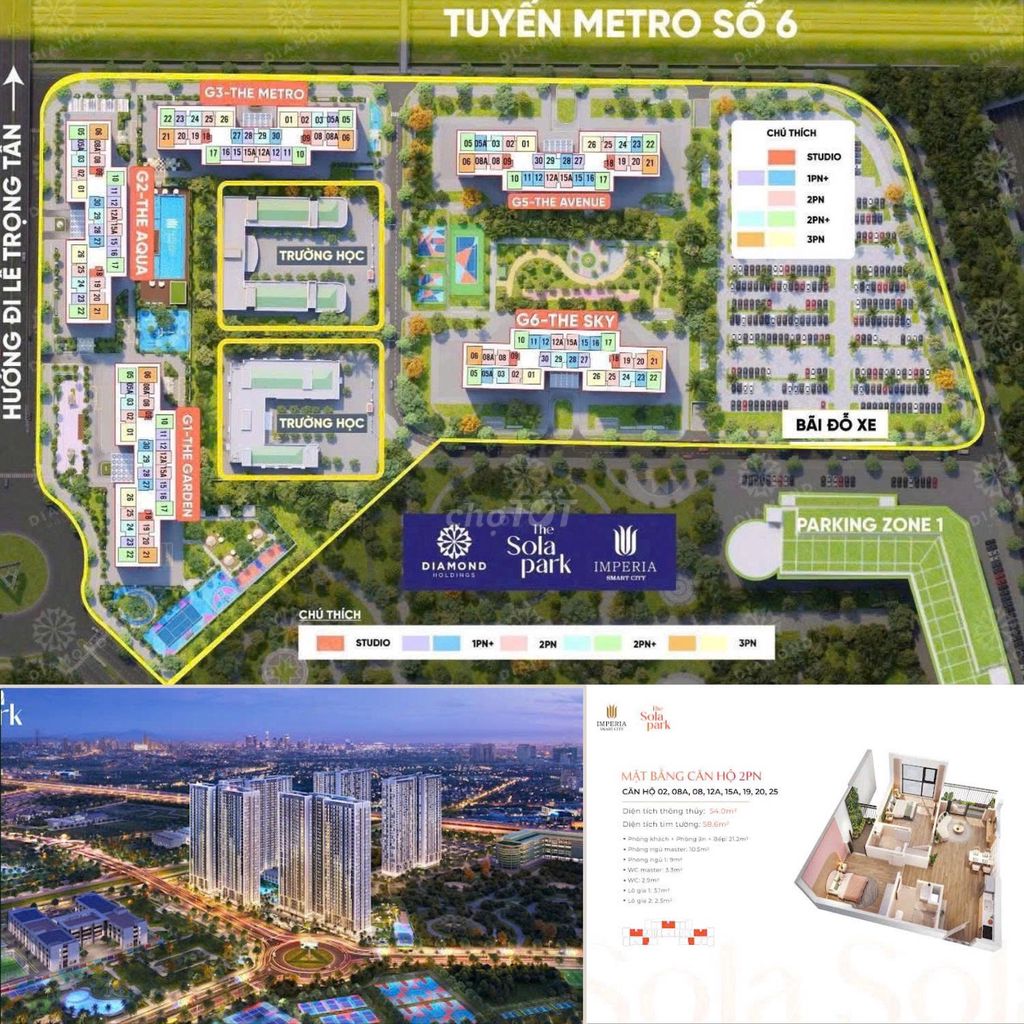 2-комн. квартира 55 м², корпус G2 Solapak, Vinhomes Smart City