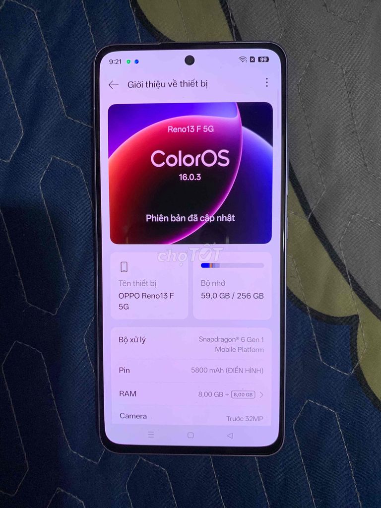 Oppo Reno 13F 5G 256G Tím. Mua bán Điện thoại tại Quận Bình Tân Tp Hồ Chí Minh được đăng bởi lê quốc chương hình 1