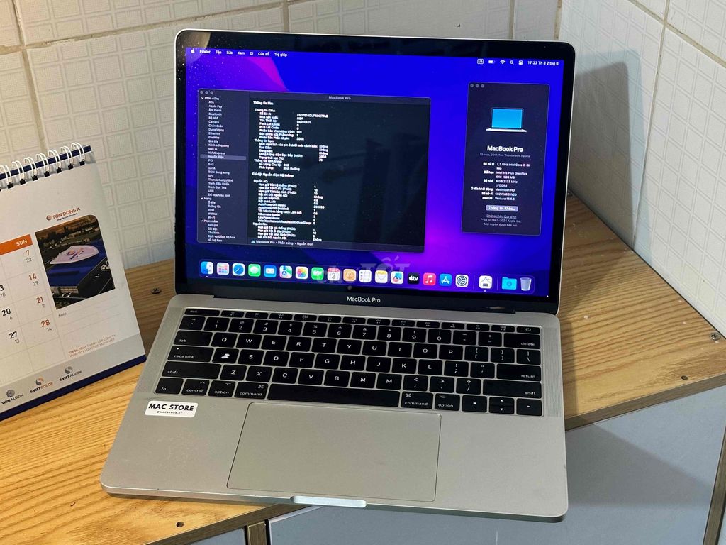 MacBook Pro 2017 - I5 Ram 8GB SSD 256GB sạc lk. Mua bán Laptop tại Huyện Giồng Trôm Bến Tre được đăng bởi Macbook xách tay giá rẻ hình 1