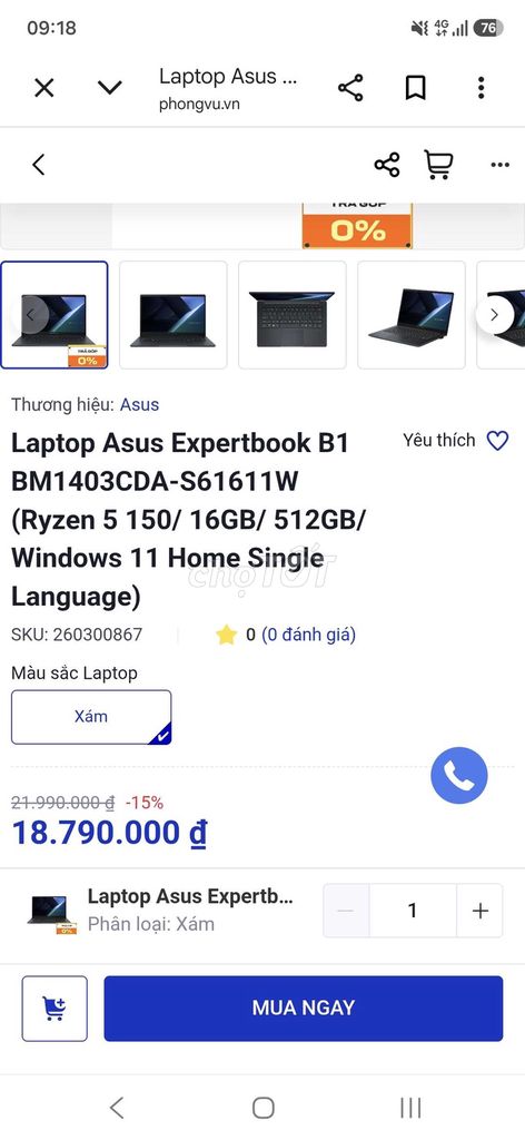 Asus Expertbook B1 . Mua bán Laptop tại Quận Ngũ Hành Sơn Đà Nẵng được đăng bởi Tuấn hình 1