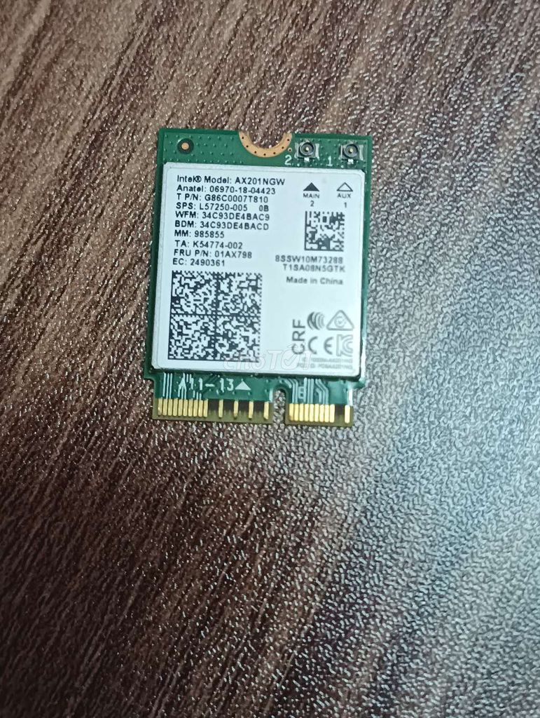 🔥 Card WiFi Intel AX201NGW WiFi 6 + Bluetooth 5.2 . Mua bán Linh kiện (RAM, Card...) tại Huyện Bình Chánh Tp Hồ Chí Minh được đăng bởi nuyeb minb hình 1