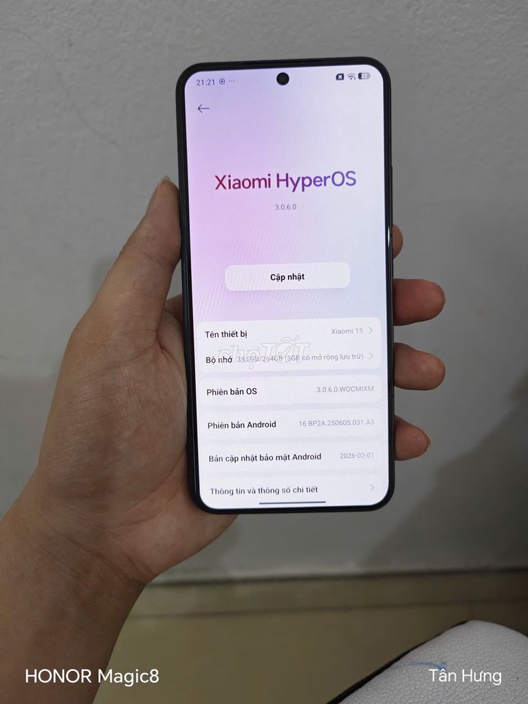 Xiaomi 15 12+256Gb pin 98%, rom quốc tế. Mua bán Điện thoại tại Huyện Sóc Sơn Hà Nội được đăng bởi Vuong Xuan Hung hình 1