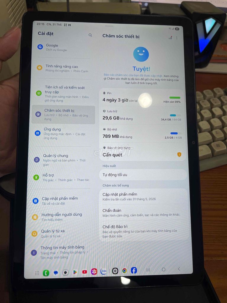 Bán Galaxy Tab A9+ 5G 4GB/64GB Đen 99%. Mua bán Máy tính bảng tại Thị xã Tân Uyên Bình Dương được đăng bởi Cầm Đồ Đại Phước hình 1