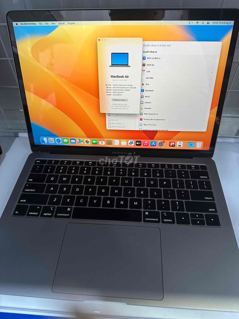 MacBook Air i5 13 inch 8GB/128GB 99% Pin 87%. Mua bán Laptop tại Quận 5 Tp Hồ Chí Minh được đăng bởi Phan Thế Phong  hình 1