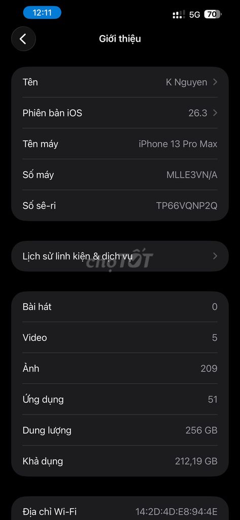 Apple iPhone 13 Pro Max 256GB Xanh dương. Mua bán Điện thoại tại Huyện Gia Lâm Hà Nội được đăng bởi Tâm Nguyễn hình 1