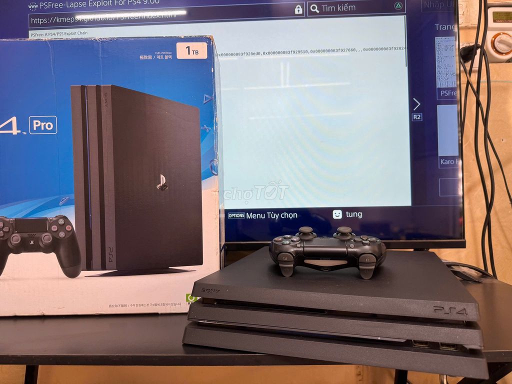 Máy chơi game Sony PS4 Pro 7017B 1TB HẮC ÁM FW9.00. Mua bán Thiết bị chơi game tại Quận Đống Đa Hà Nội được đăng bởi Hà Giang Shop hình 1