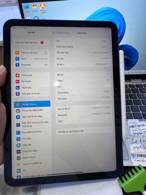 Apple iPad Gen 10 64GB Wifi Xanh 99%