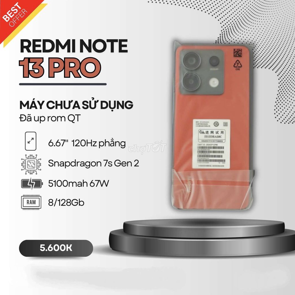 🥇REDMI NOTE 13 PRO NEW 8/128GB ĐỎ