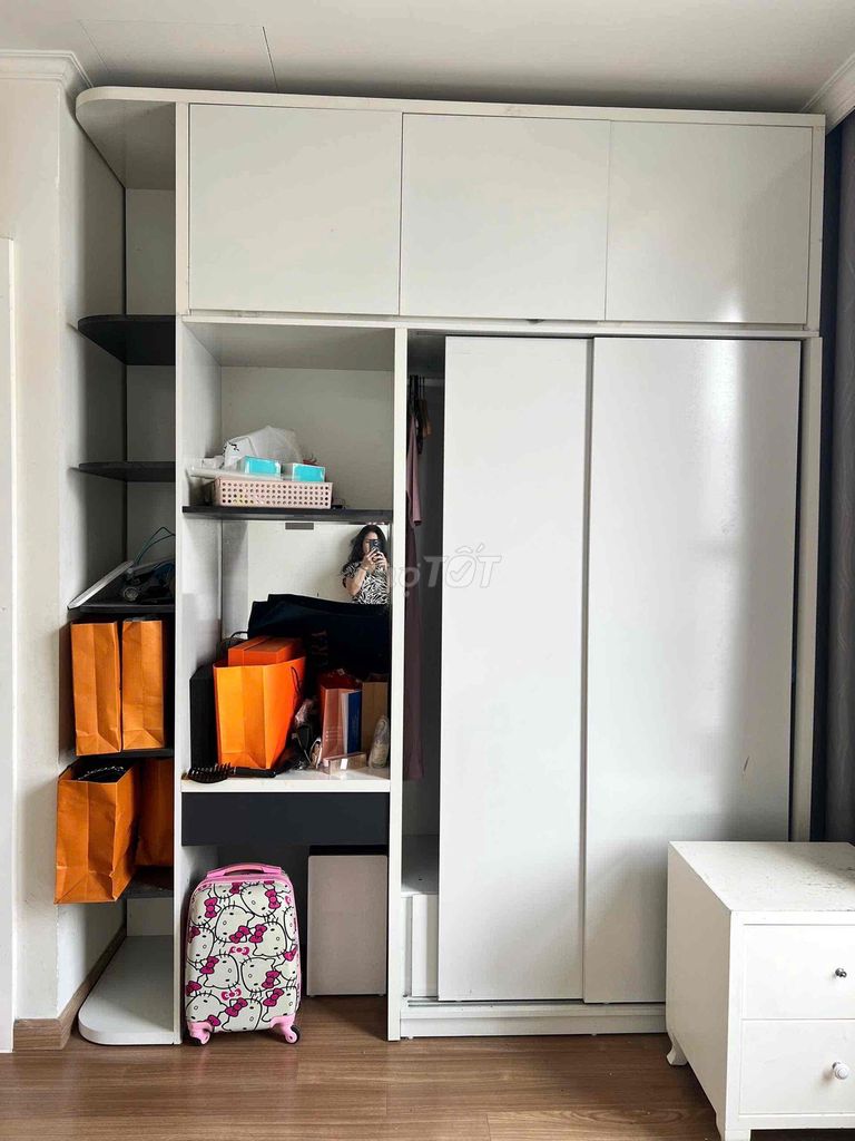 Tủ quần áo Gỗ công nghiệp Trắng Cửa lùa. Mua bán Tủ, kệ gia đình tại Quận Hoàng Mai Hà Nội được đăng bởi Thanh Thuỷ hình 1