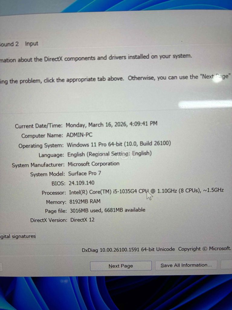 suface pro 7.  i5 thế hệ 10. Mua bán Laptop tại Thành phố Biên Hòa Đồng Nai được đăng bởi Phú PC Laptop hình 1